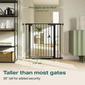 Two white walk-through gates, one extra tall, for doorways