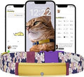 Smart Cat Collar Health Tracker with Safety Breakaway Buckle, Wellness Alerts and Real-Time Monitoring, Kimono Sakura Night
