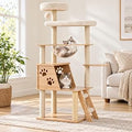 53.5-Inch Cat Tree Tower with Clear Bowl, Condo and Scratching Posts