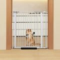 Extra Tall and Wide Cat Gate, 51.18"H x 29.9"-40.9"W, Adjustable Cat Door, Pressure Mounted with Extension Kits