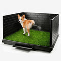 Indoor dog grass potty pad with tray and pull-out drawer