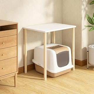 Cat Litter Box Enclosure Shelf, Minimalist Cabinet Furniture with Storage Rack
