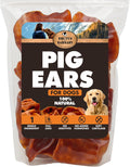 Bulk pile of whole pig ear chews for dogs