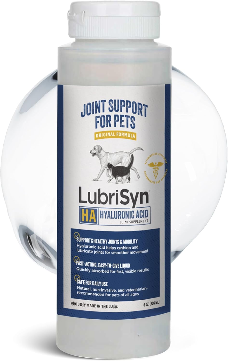 64 oz bottle of hyaluronic acid oral liquid supplement for dogs and cats – view 9