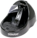 White 216 oz pet water fountain with flowing water and charcoal filter – view 2