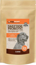 Container of daily probiotic powder for dogs with scoop, 150 servings