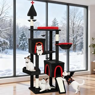 78-Inch Cat Tree Tower with Coffin Bed