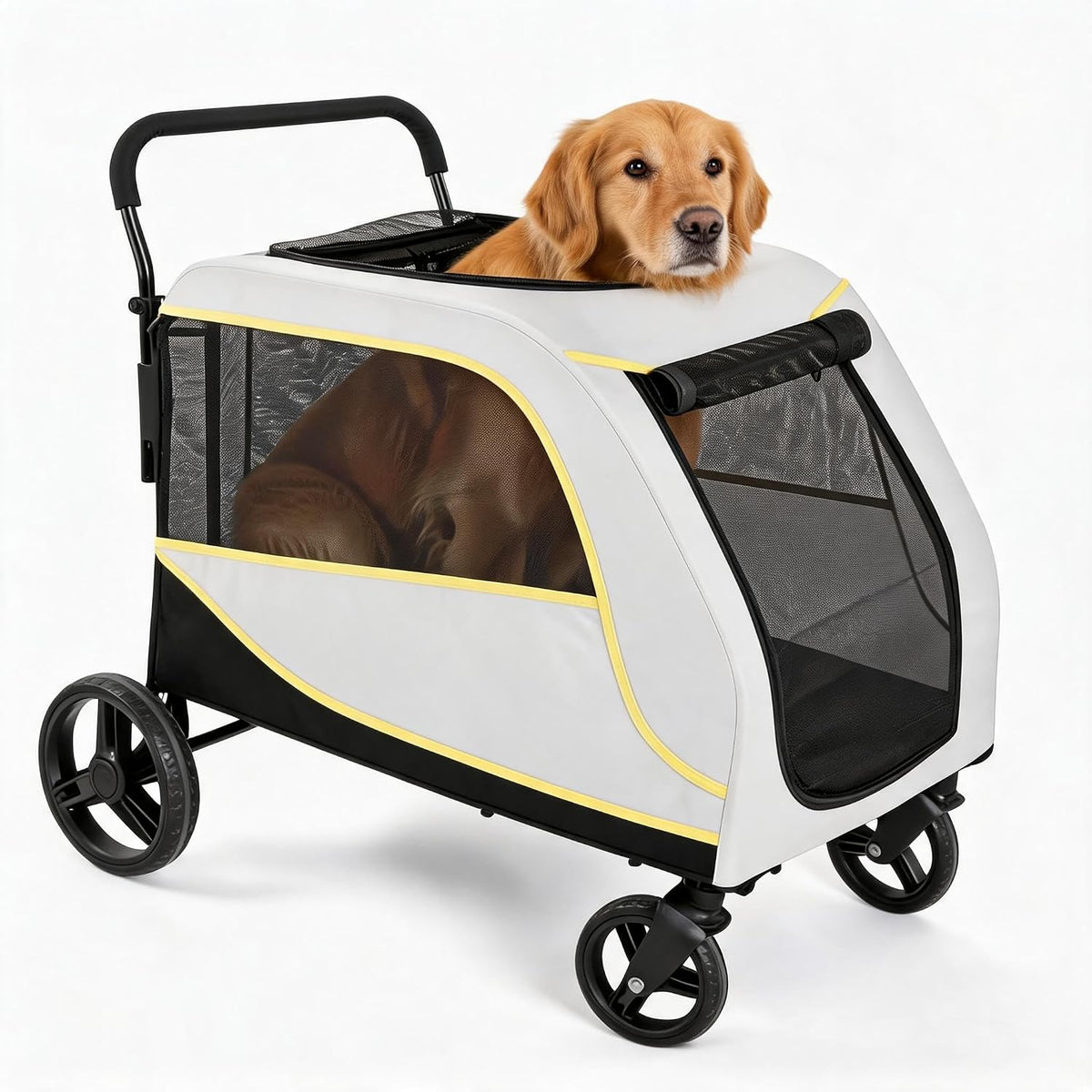 Heavy-duty all-terrain dog stroller for large dogs