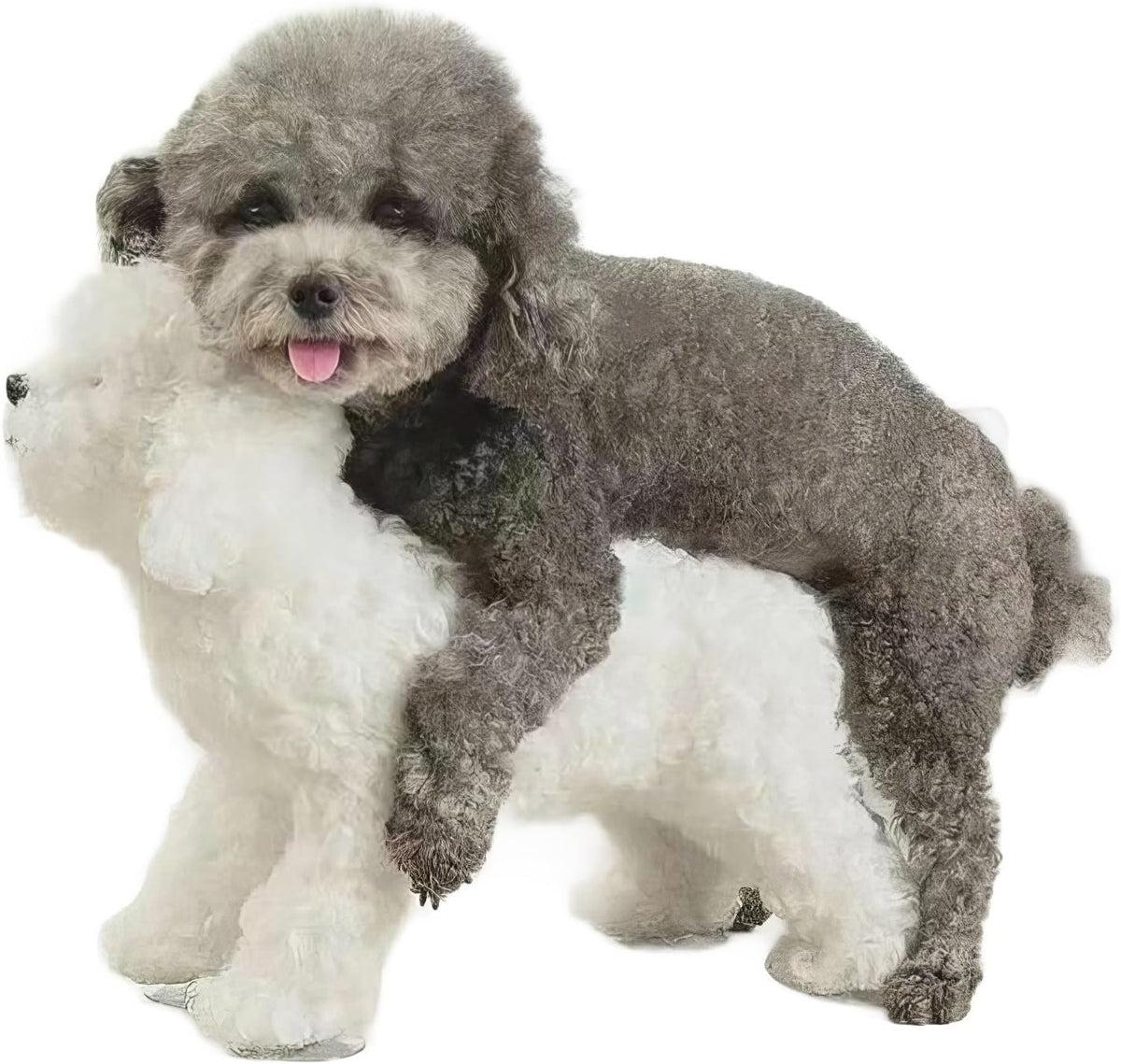 Plush partner toy for male dogs with suction cup feet, style B