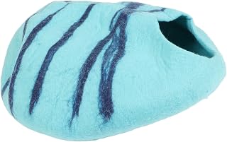 Faux Wool Cat Cave Bed, Durable Indoor Cat Hideout