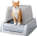 Uncovered self-cleaning crystal litter box with health counter display – view 3