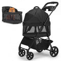 Small dog stroller with detachable pet carrier