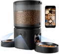 Dual-bowl automatic cat feeder with built-in camera