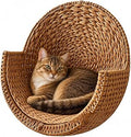 Hanging Cat Bed, Handwoven Macrame Hammock and Wall-Mounted Cat Perch