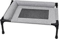 Cooling Elevated Pet Bed with Breathable Mesh Center for Cats, All Seasons, Gray