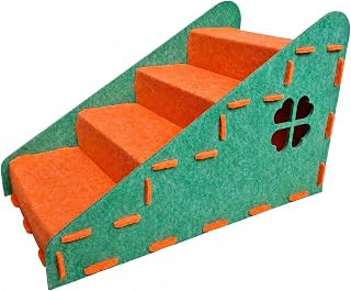 Easy-Assembly Felt Pet Staircase, Climbing Ramp for Elevated Furniture Access