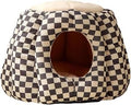 Cat Bed Cave Nest Tent for Indoor Cats, Washable, Non-Slip, Gray, Large