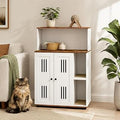 Double-Layer Litter Box Enclosure Furniture for 2 Cats