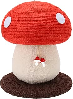 Mushroom-Shaped Cat Scratch Pad, Durable Sisal Board, 13.4 x 11 in