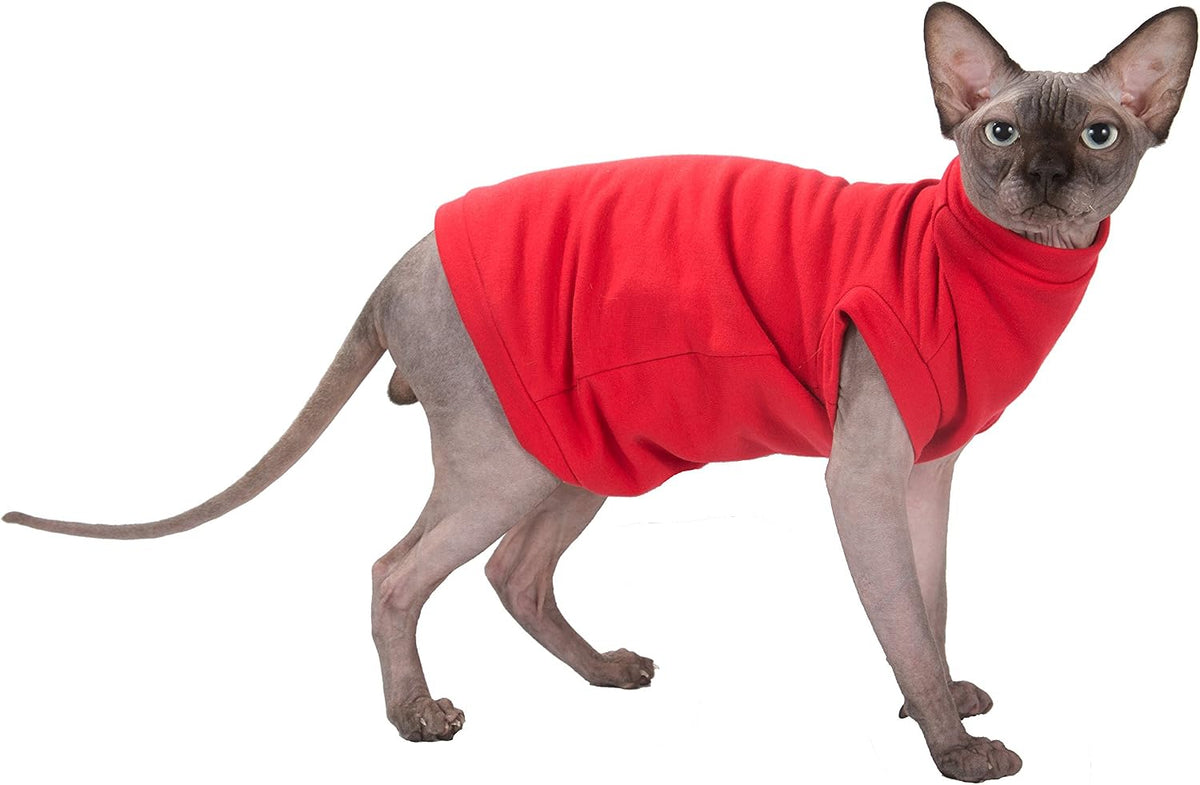 Mocha mosse cashmere turtleneck sweater for a Sphynx cat – view 10