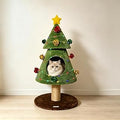 Christmas Tree Cat Tree with Plush Condo for Indoor Cats