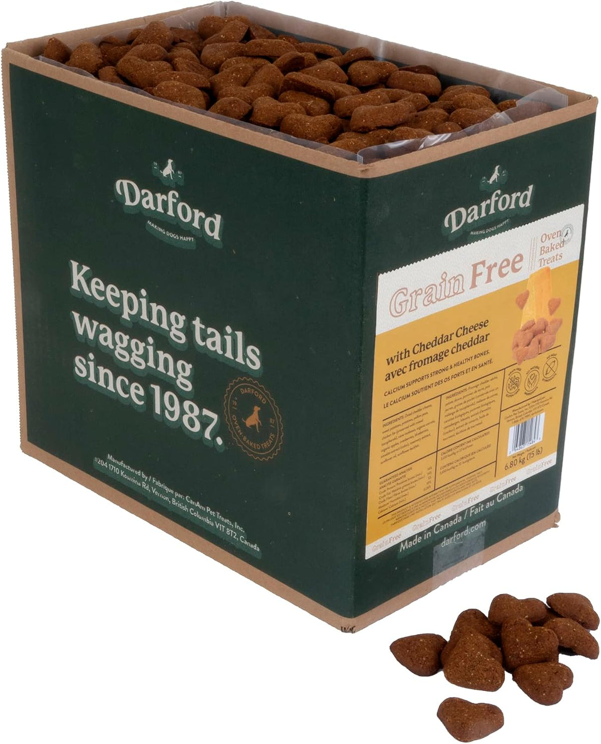 Box of grain free cheddar cheese recipe dog biscuits