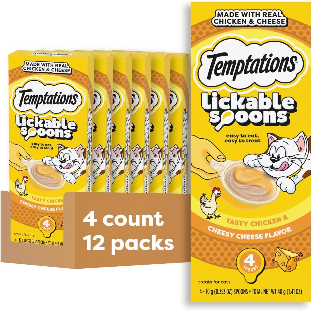 Chicken and cheese lickable wet cat snack spoons – view 11