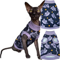 Pale ghost colored turtleneck sweater for a Sphynx cat