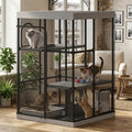 Three level mesh catio tent enclosure with zipper door