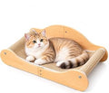 Cat Scratch Lounger Chair, 2-in-1 Wooden Sisal Scratcher Bed (I)