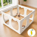 White framed clear acrylic dog playpen with door and suction cup feet – view 3