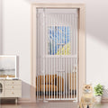 Extra tall white pressure mounted cat gate in a doorway