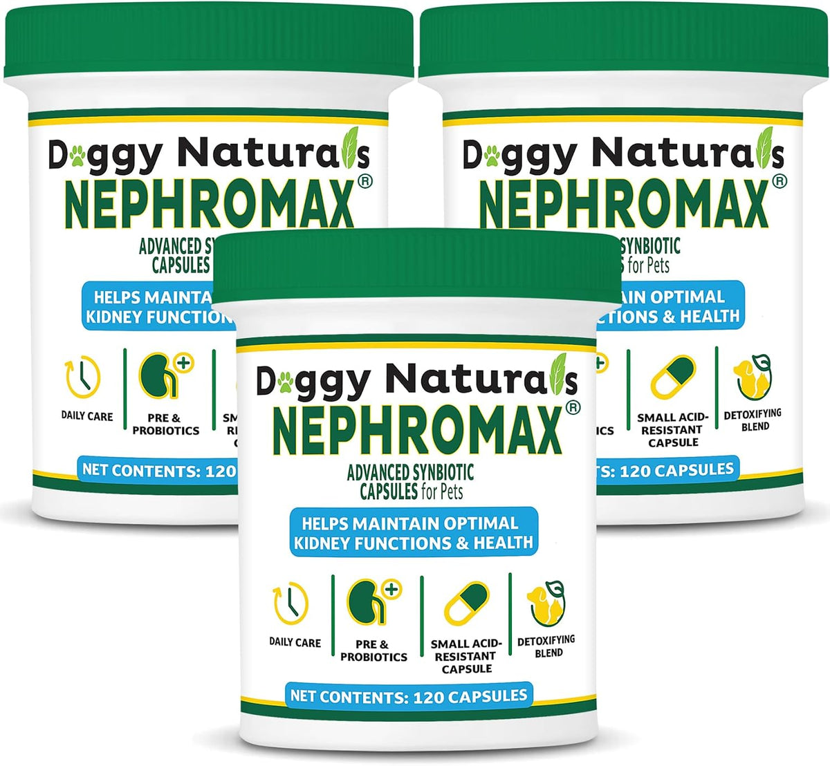 Bottle of synbiotic probiotic capsules for dogs and cats, 240 count – view 3