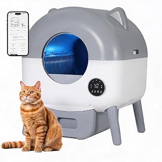 Automatic Self-Cleaning Cat Litter Box for Multiple Cats, 2.2 to 28 Lbs
