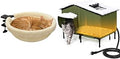 Rotating Cat Desk Bed and Heated Cat House, 26 Inch, Waterproof