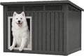 Deep black large dog house with removable roof