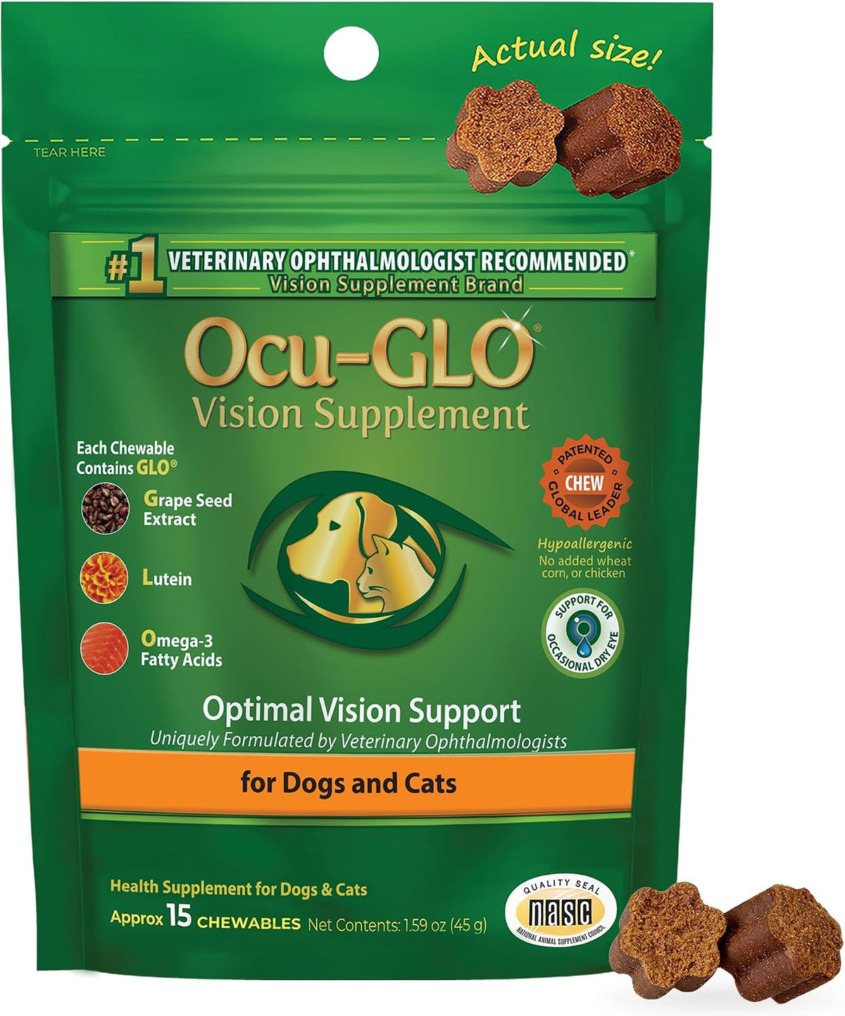 Jar of chewable eye supplement for dogs and cats – view 5