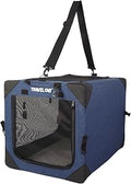 Travel Cat The Boop Coop Collapsible Cat Carrier and Crate, Portable Soft Crate with Mesh Door, Blue