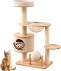Cat Scratching Post Tower with Integrated Climbing Frame and Bed