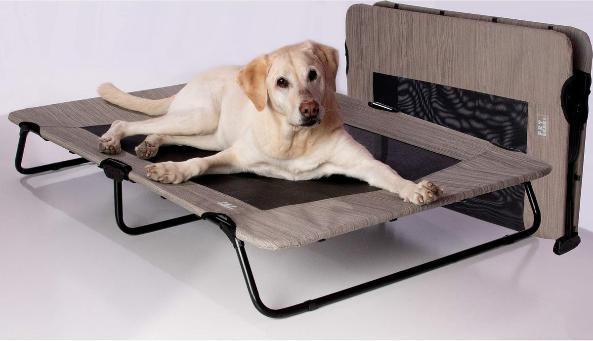 Harbor grey 50 inch elevated pet cot bed
