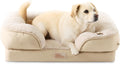 Warm taupe bolster sofa pet bed with egg crate foam – view 5