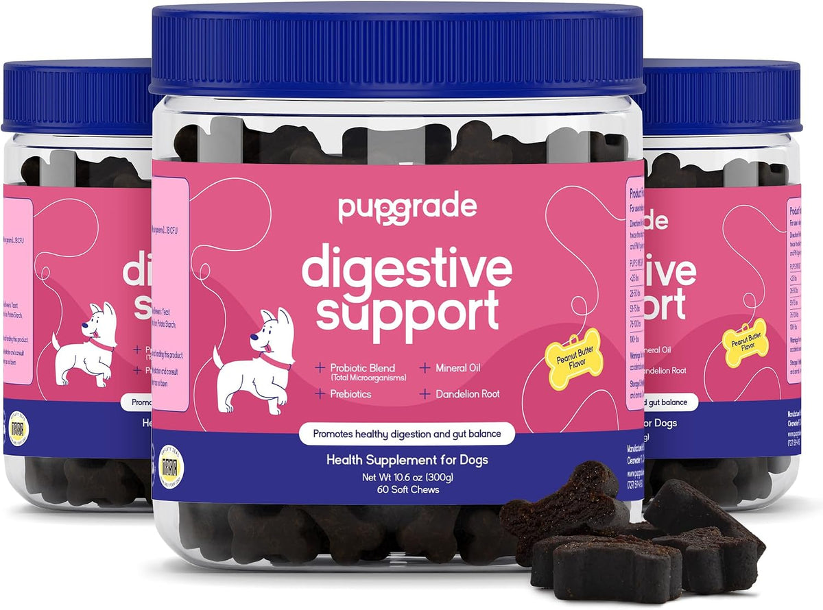 Jar of duck-flavored prebiotic and probiotic soft chews for dogs – view 2