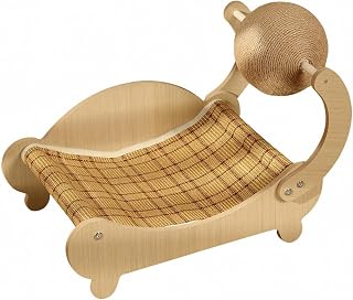Corrugated Paper Cat Scratcher Lounge with Raised Edges and Ball
