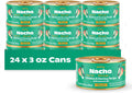 Case of 24 minced wet cat food packs with chicken, herring and bone broth
