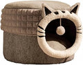 Velvet Cat Bed with Toy, 48 x 48 x 35 cm, Style 2