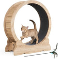 Mondeer Cat Exercise Wheel, 35.4 Inch, Natural Wood