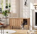 Modern Cat Litter Box Enclosure, Hidden Cat Washroom Furniture