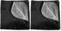Two black and charcoal reversible waterproof pet throw blankets, 30 x 35 inches