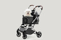 Milk tea aluminum frame pet stroller with removable carrier – view 3