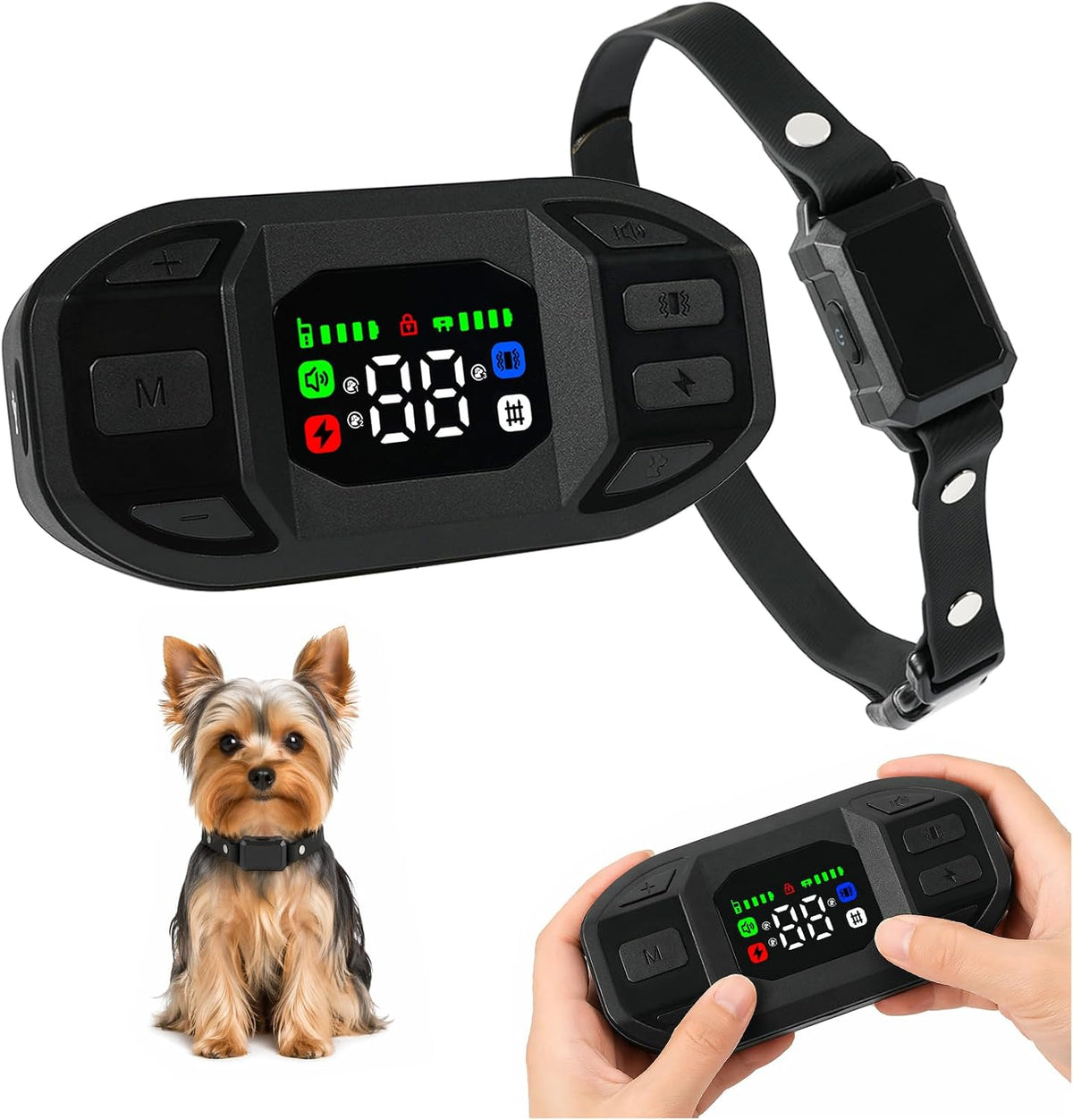 Wireless dog fence transmitter remote with rechargeable training collar